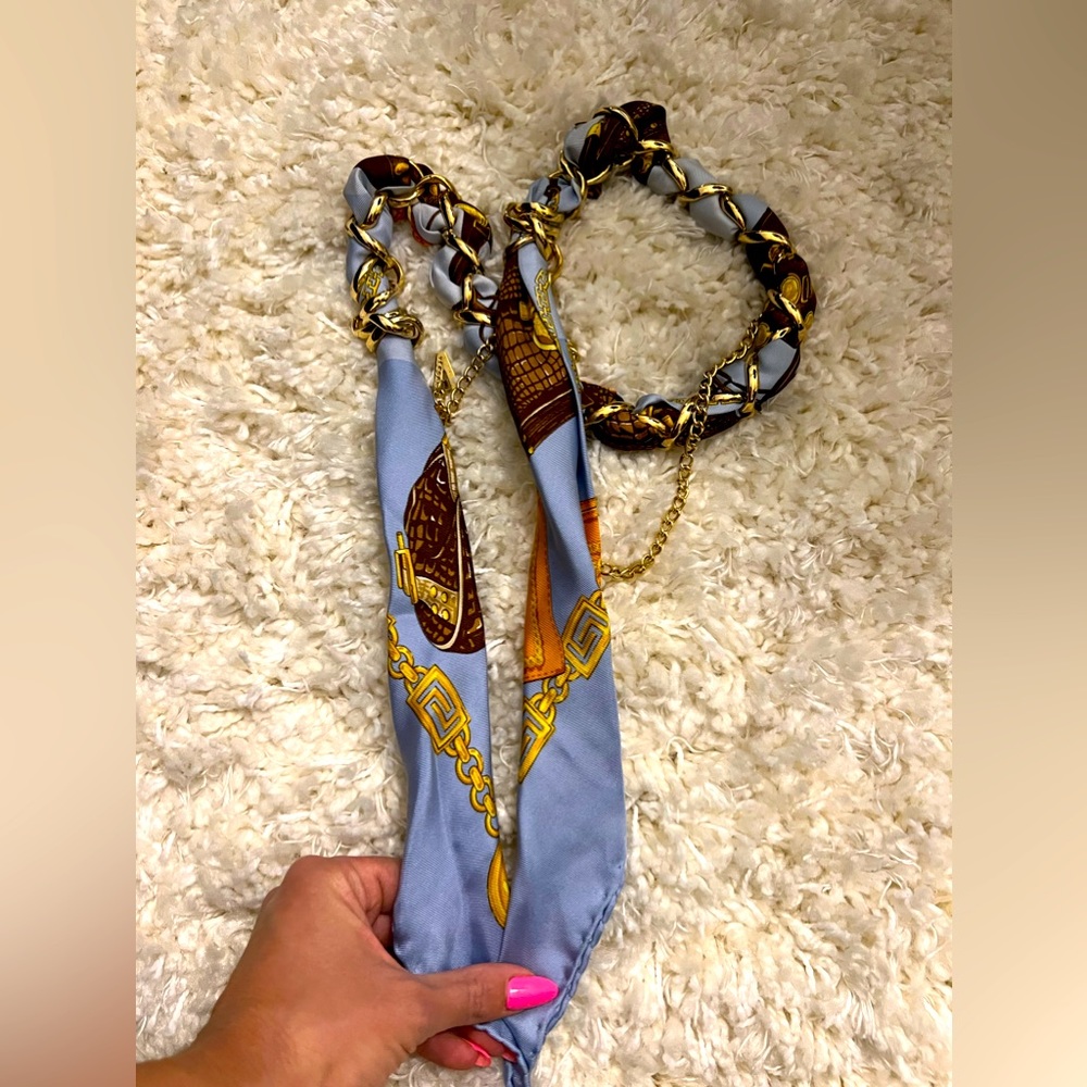belt , necklace,  bag bandage Versace good condition
